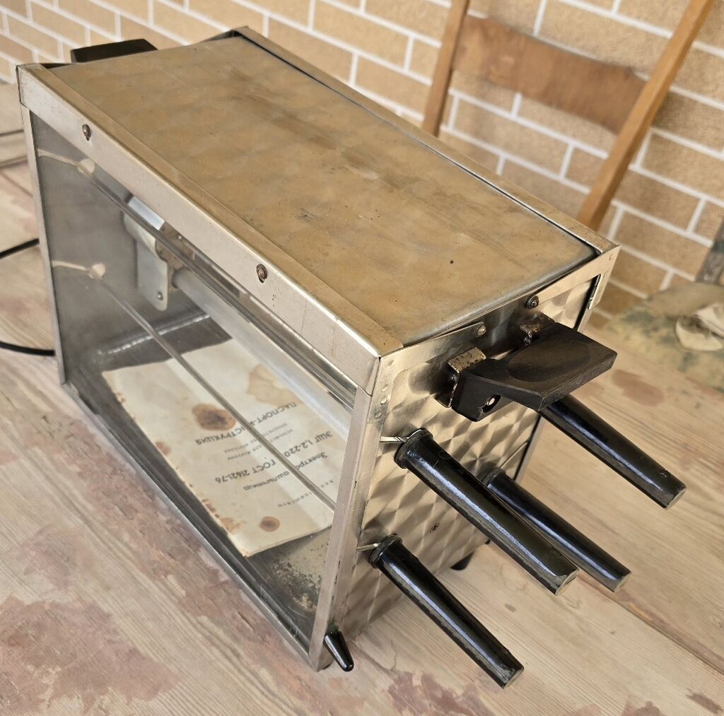Horizontal manqal, 6 şişli, Termostat ilə, İşlənmiş — Soba və qrillər, Bakı (2)