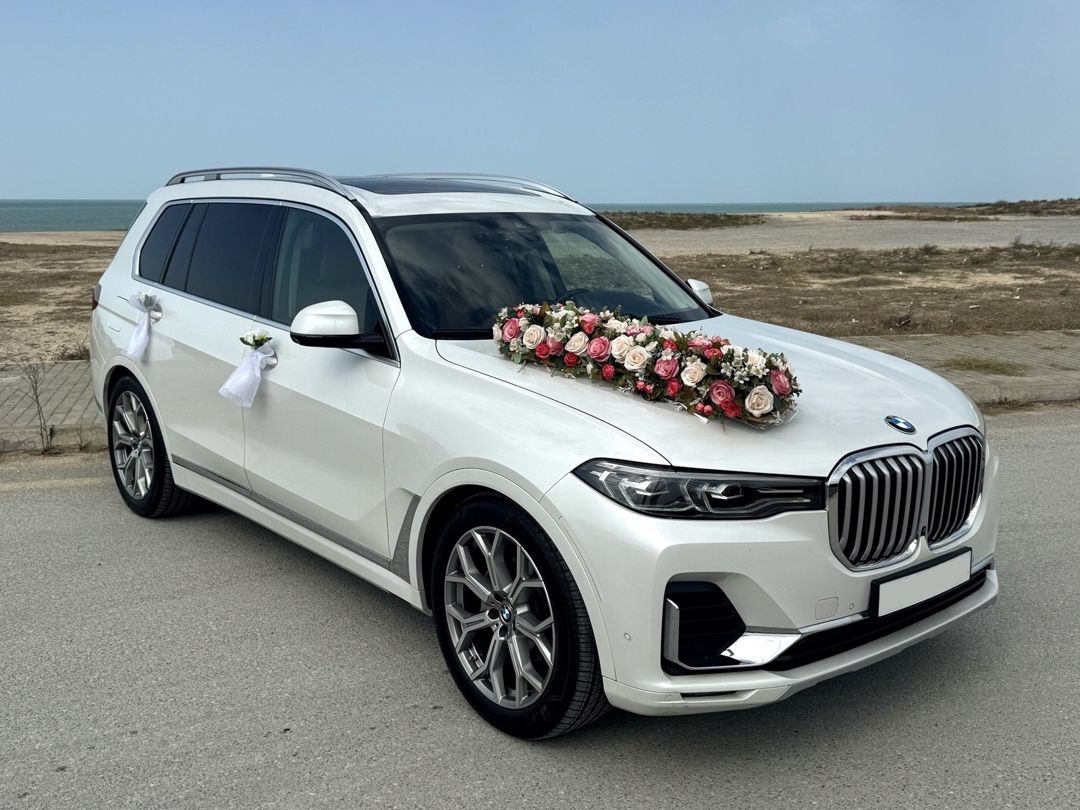 Bəy gəlin maşını BMW X7 — Avtomobil icarəsi, Bakı (3)
