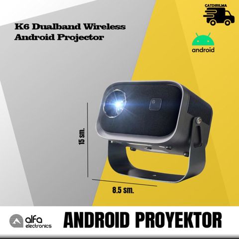 Android proyektor "K6 Dualband Wireless — Bakı