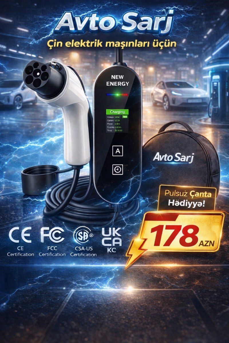 "BYD Changan GB/T" adapteri 220V 16A WiFi — Ehtiyat hissələri və aksesuarlar, Bakı (3)