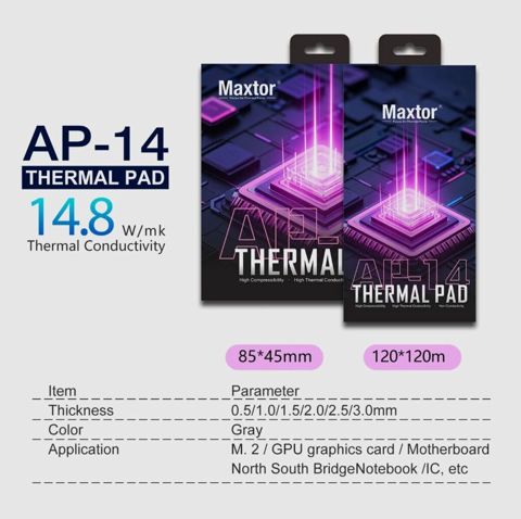 CPU TermoPad Maxtor AP-14 thermal pad-120*120*1.0mm — Bakı