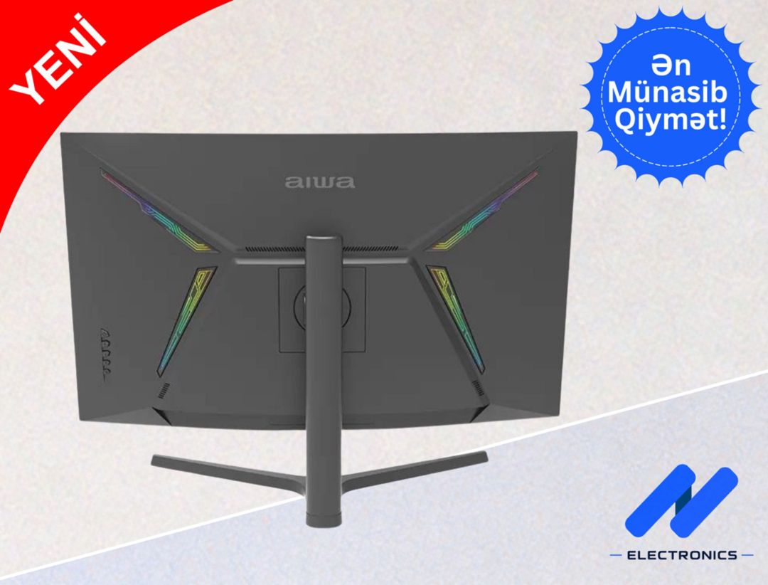Monitor Aıwa Gamıng MD320G-Y 32" Wled Curved 165Hz (Speakers) — Kompüterlər və noutbuklar, Bakı (3)