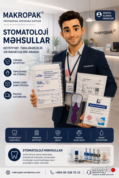 Stomatoloji Məhsulları — Makropak Stomatoloji klinikaların gündəlik — Masazır