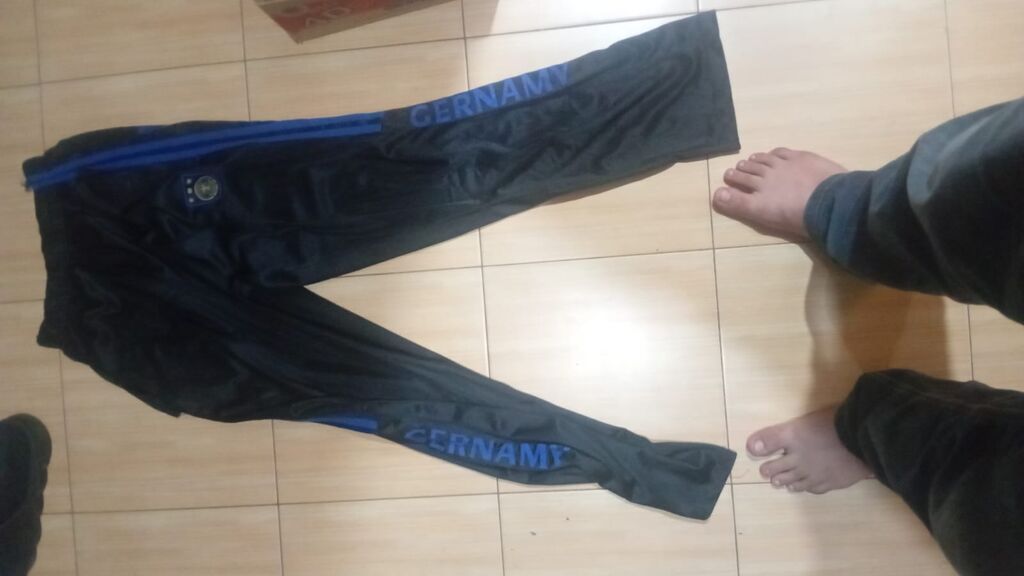 “Germany” idman şalvarı – premium keyfiyyət - Rəng: qara, mavi dekor — Şalvar, Bakı (2)