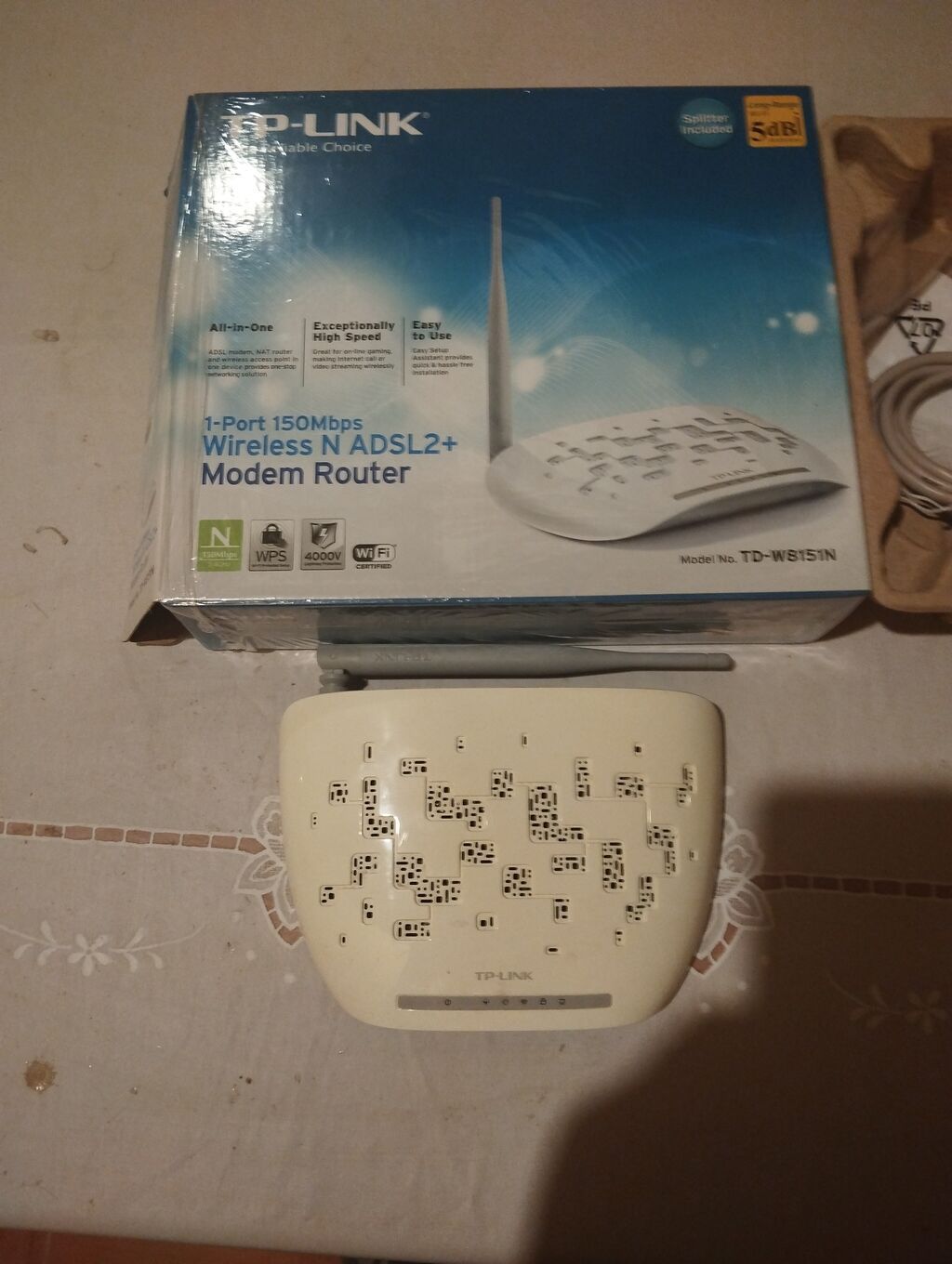 Tp-lınk TD-W8151N – 1-port 150Mbps Wireless N ADSL2+ Modem Router — Şəbəkə və server avadanlığı, Bakı (3)
