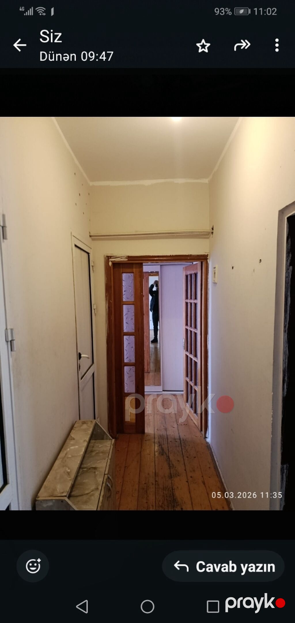 2otaqlı mənzil – 3 otağına birləşik mətbəxli - Plan: Zalda fransız — Mənzil, Bakı (7)