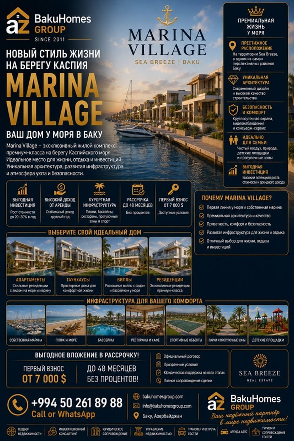 Sea Breeze və Reportage Heights layihələrində investisiya və yaşayış — Mənzil, Digah (3)
