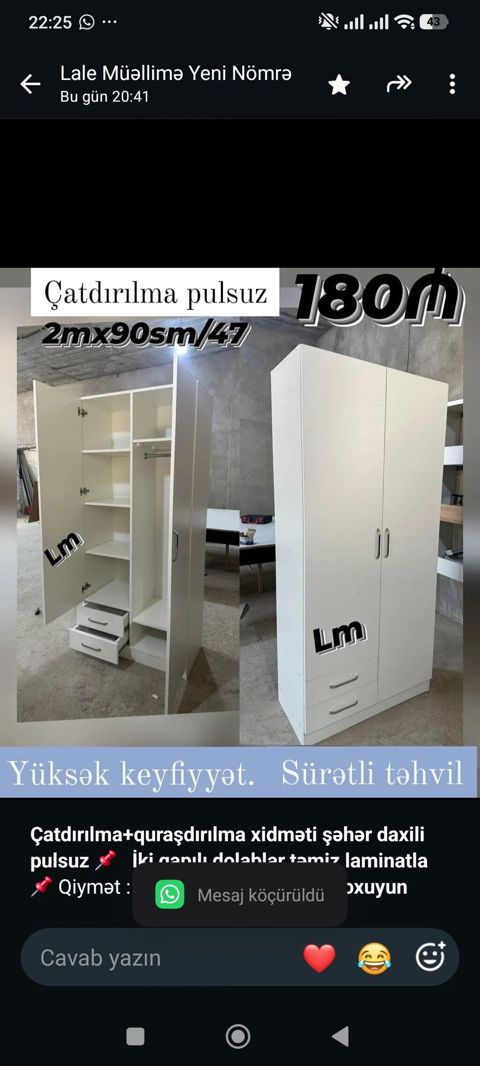 *Çatdırılma+quraşdırılma xidməti şəhər daxili pulsuz* *İki qapılı
