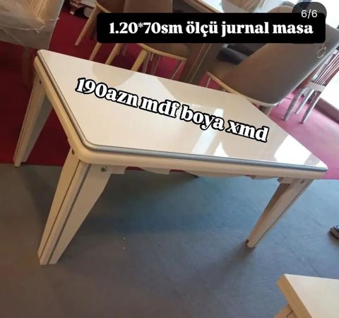 Düz masa, Açılmayan, Təkərsiz, MDF — Bakı