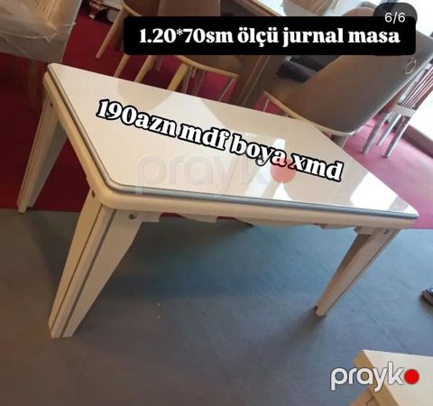 Düz masa, Açılmayan, Təkərsiz, MDF — Bakı