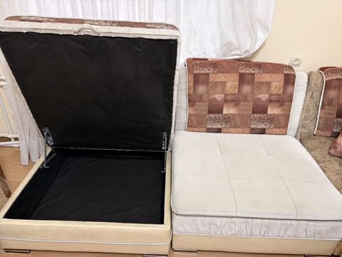 Çıxarılan oturacaq bölməsi olan künc divan modulu - İki hissəli — Bakı