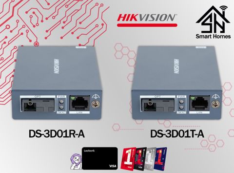 Hikvision 100Mbps media konverter cüt DS-3D01R-A / DS-3D01T-A — Bakı