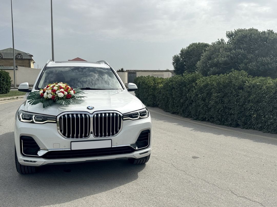 Bəy gəlin maşını BMW X7 — Avtomobil icarəsi, Bakı (4)