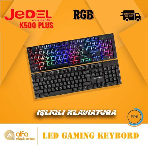 İşıqlı klaviatura "Jedel K500+" (LED Keyboard) — Bakı