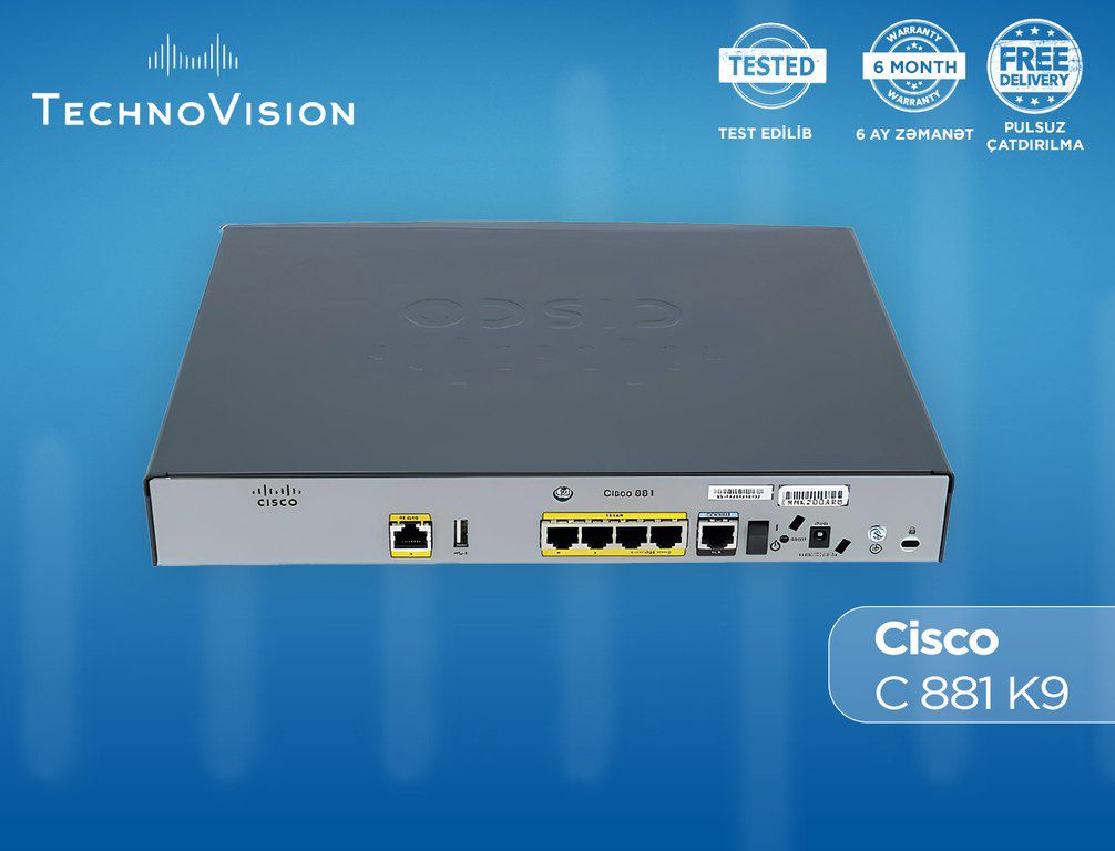 Cisco C 881 K9 — Şəbəkə və server avadanlığı, Bakı (2)