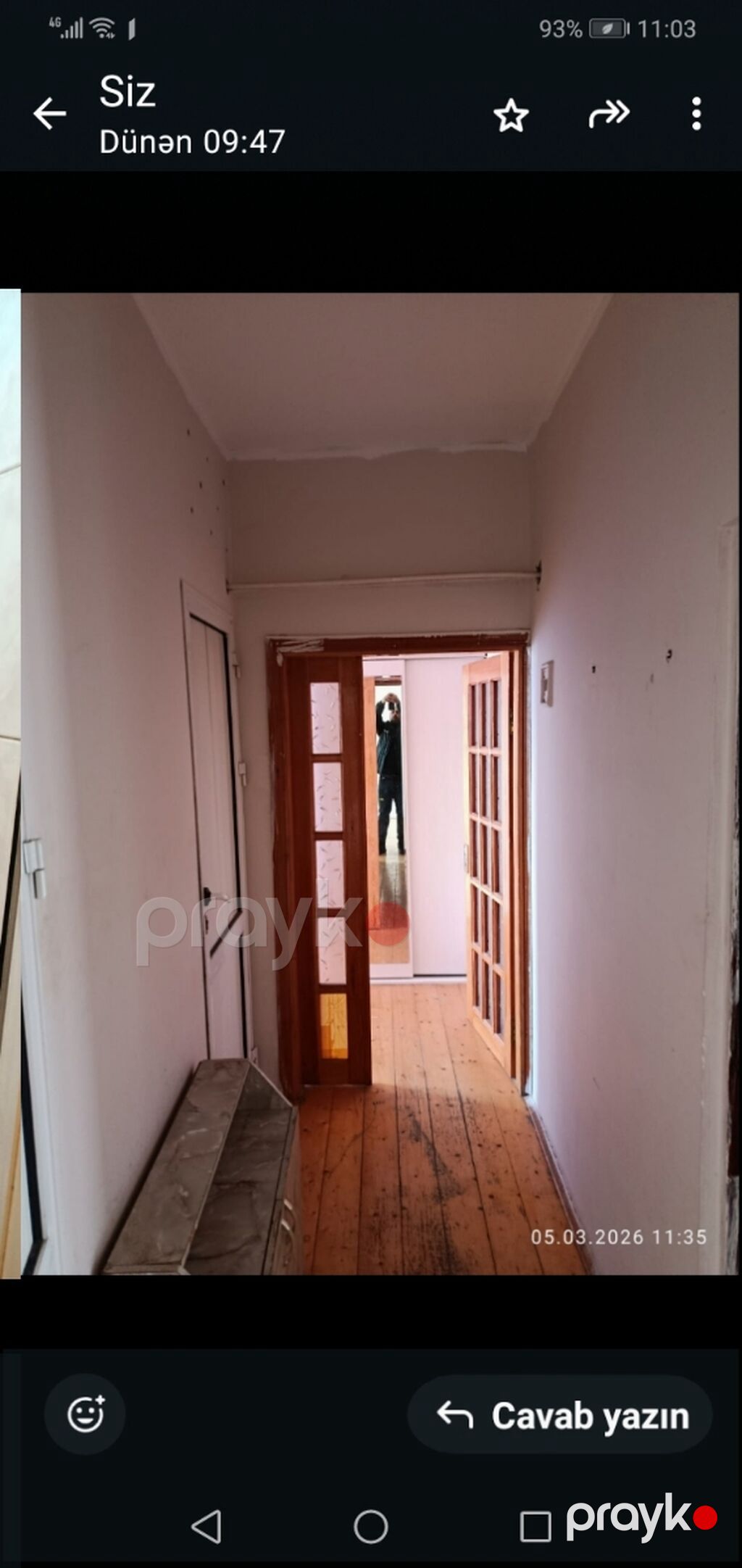 2otaqlı mənzil – 3 otağına birləşik mətbəxli - Plan: Zalda fransız — Mənzil, Bakı (5)
