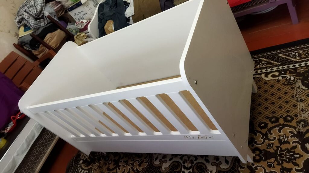 Uşaq beşiyi – “Ali bebe” model - Material: ağ rəngli MDF/taxta — Mebel, Bakı