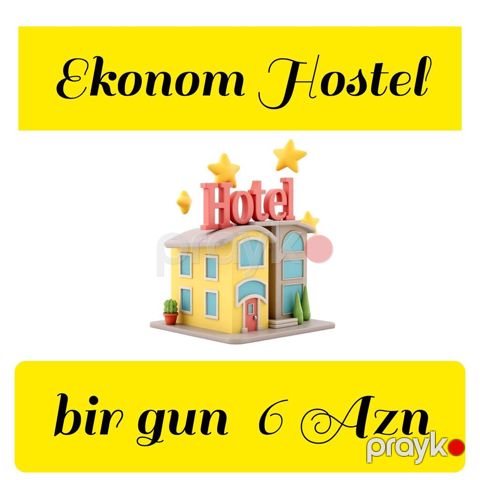 EM Hostel Baku 6 nəferlik ekonom otaqda bir yataq cəmi 6 Azn. Tek