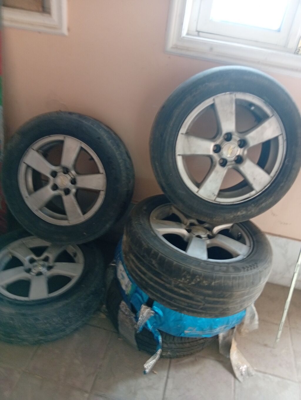 Chevrolet orijinal yüngül lehimli disklər və təkər dəsti - Komplekt — Diskləri, Gəncə (2)