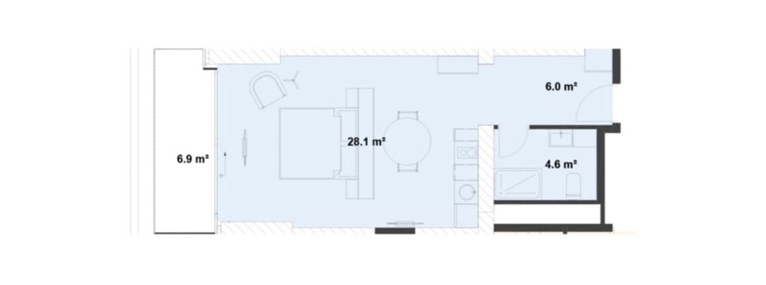Satılır 1 otaqlı yeni tikili 56.3 m² — Mənzil, Bakı (2)