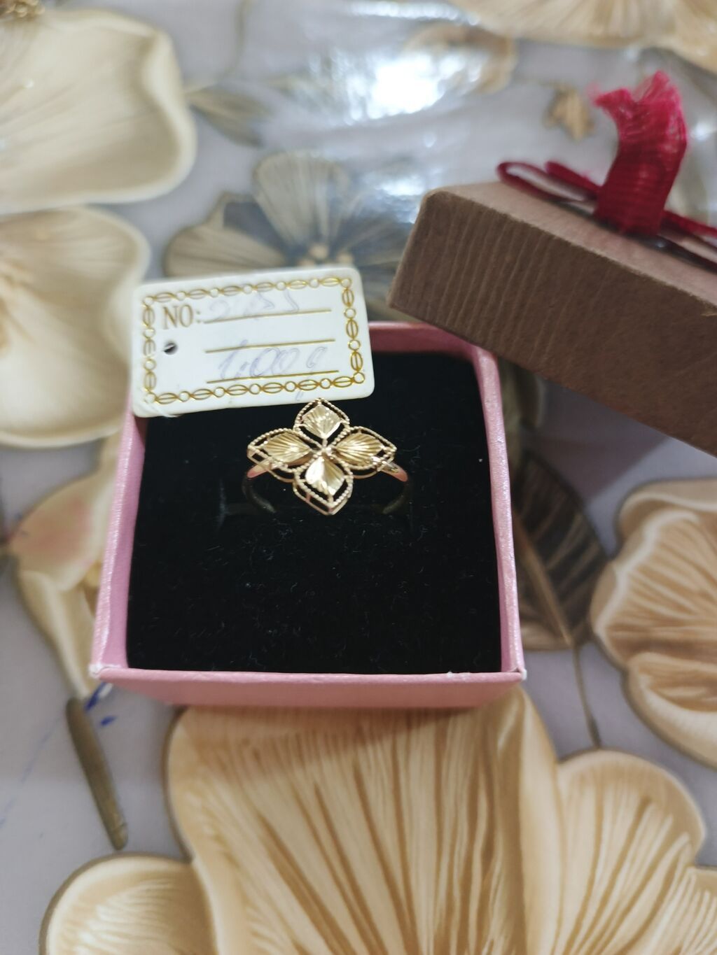 Toy, Üzük, Tiffany, Sarı qızıl, 585 Əyar, Qaşsız — Üzüklər, Xırdalan (2)