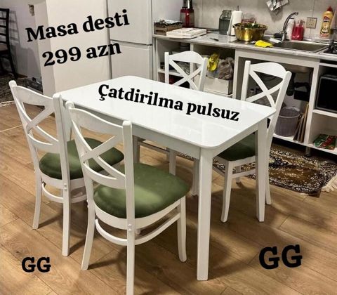 Masa dəsti – 299 AZN Çatdırılma pulsuz Tərkibi: - 1 ədəd düzbucaqlı — Mehdiabad