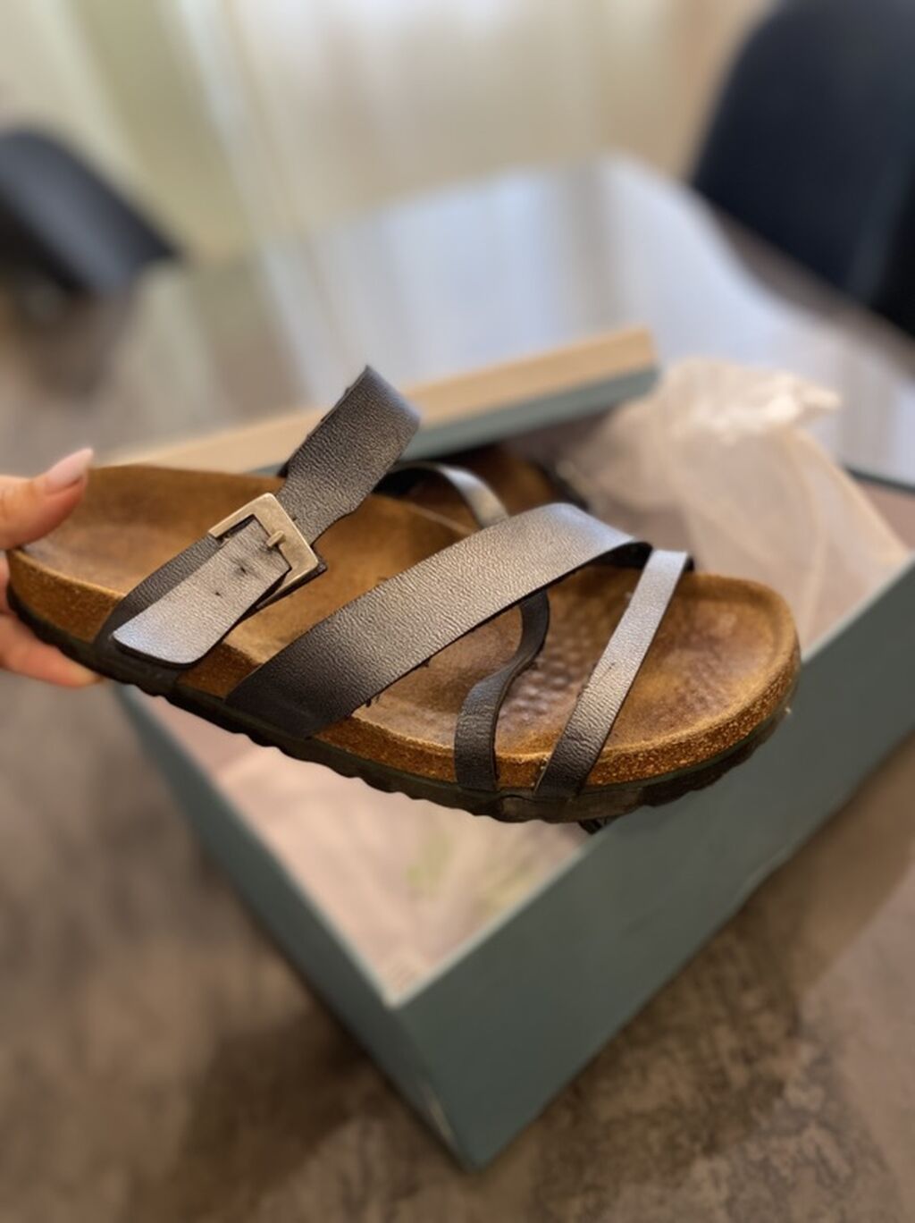 Ölçü: 38, rəng - Boz, Yeni — Sandal, Bakı (4)
