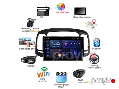 "Hyundai Accent 2006-2011" android monitoru