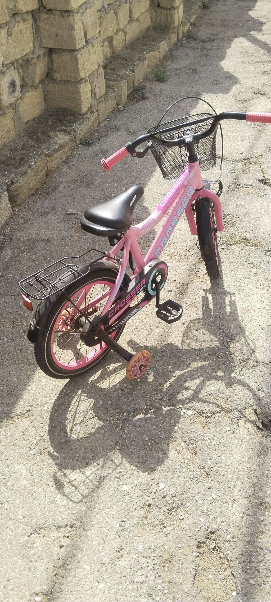 Uşaq velosipedi – Crosser, 16 düymlük - Rəng: çəhrayı-qara - Çərçivə — Uşaq velosipedləri, Güzdək (9)