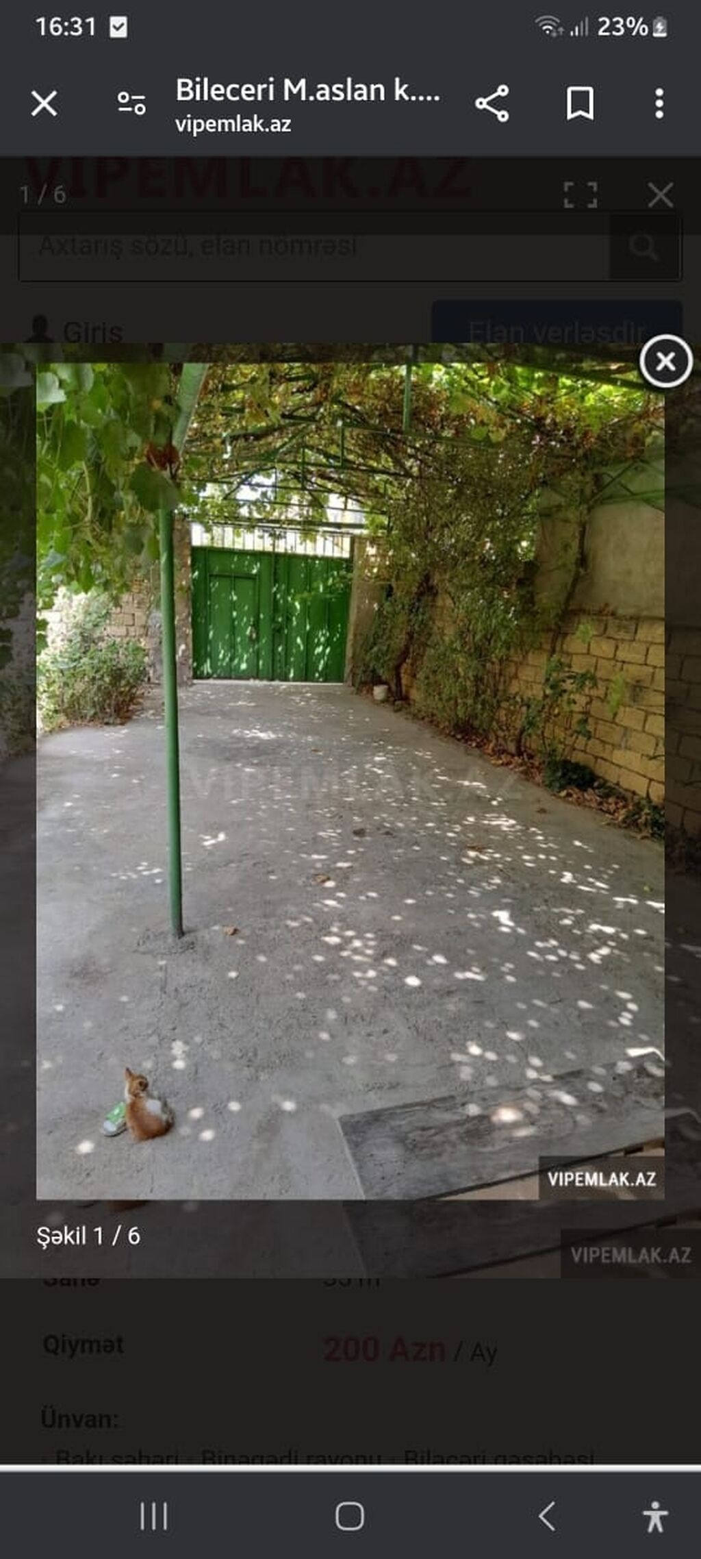 40 kv. m, 1 otaqlı, Qaz — Ev, villa, Digah (2)
