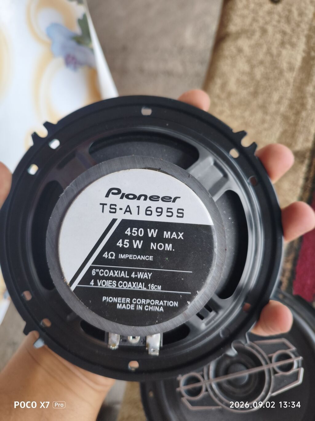 Pioneer TS-A1695S avtomobil akustikası – 16 sm (6") koaksial 4-yollu — Avtomobil akustikası, İsmayıllı