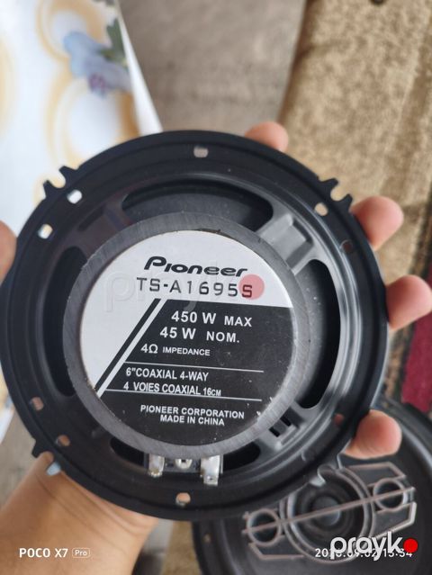 Pioneer TS-A1695S avtomobil akustikası – 16 sm (6") koaksial 4-yollu