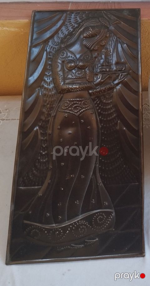 Metal relyef tablo – Şərq motivli qadın fiquru - Material: tünd — Bakı