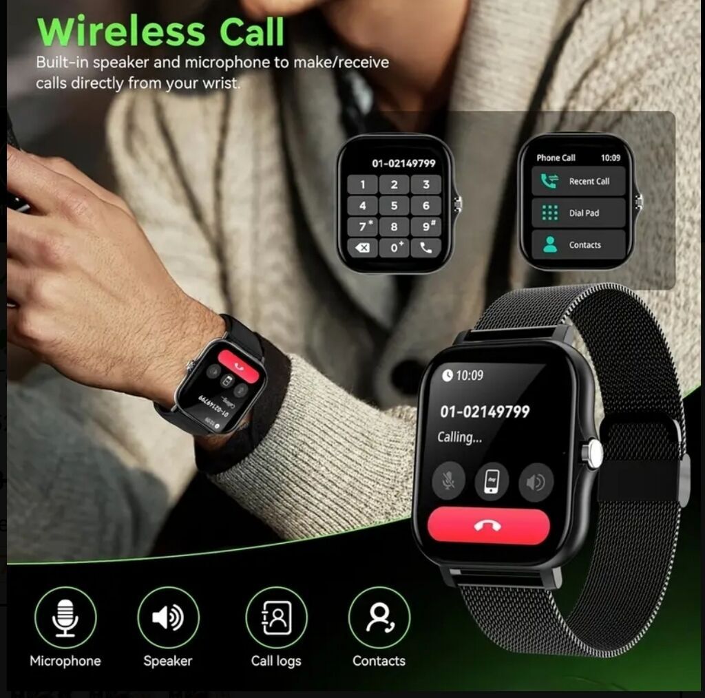 Yeni, Smart saat, Smart, Sensor ekran, rəng - Qara — Ağıllı saatlar, Digah (2)