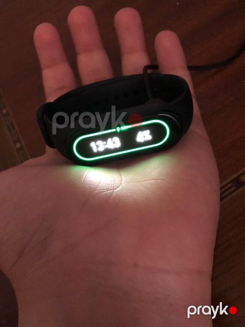 Xiaomi Mi Band 5/6 tipli fitness qolbağı - Rəng: qara, silikon qayış — Bakı