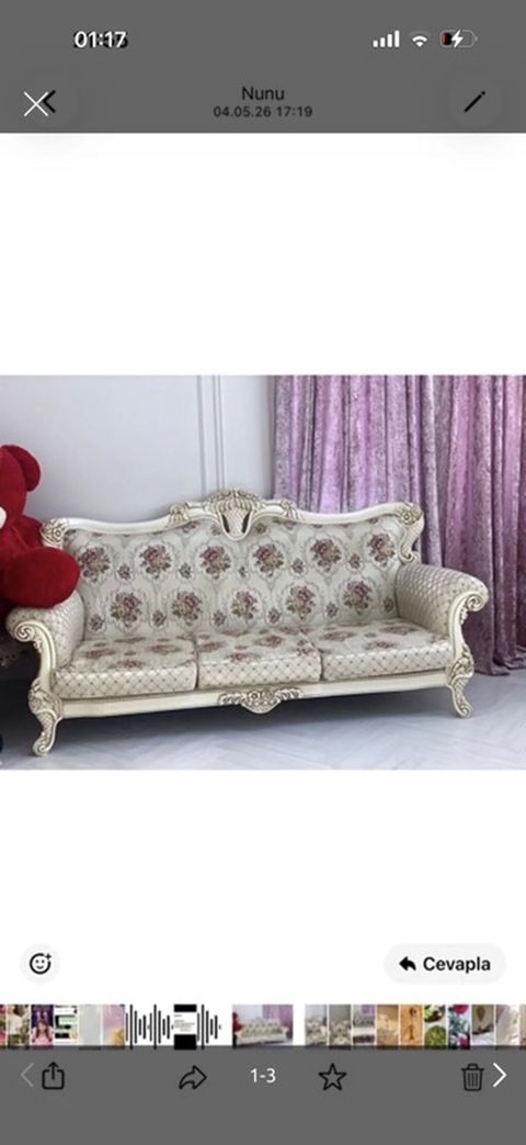 Klassik üslubda salon dəsti - 3 nəfərlik divan və 1 ədəd kreslo — Bakı