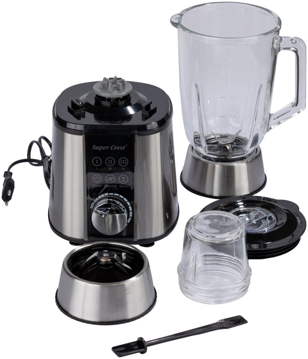 Super Crest STC-8052 2‑in‑1 blender Xüsusiyyətlər: - Güc: 600 W - 2 — Blenderlər, xırdalayanlar və mikserlər, Xırdalan (3)