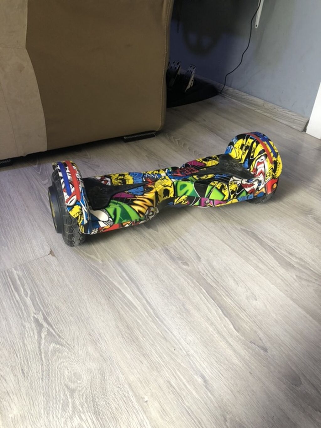 Qrafiti dizaynlı hoverboard (self-balance skuter) Real Alıcıya Endirim — Hiroskopler, Novxanı (2)