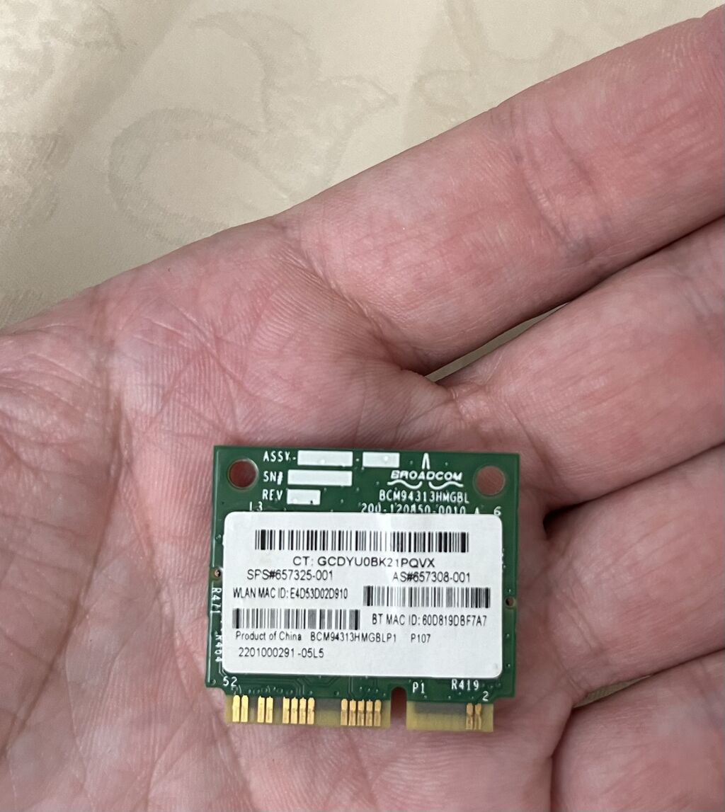 Noutbuk ucun wifi plata. Broadcom BCM94313HMGB — Şəbəkə və server avadanlığı, Bakı (2)