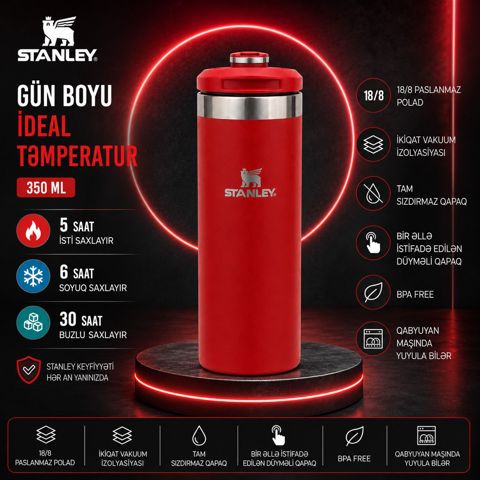 Stanley Paslanmaz Polad Termos Mug – Sızdırmaz, Vakuum İzolyasiyalı 350ML — Bakı