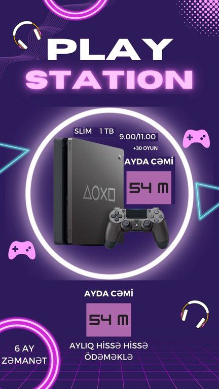 PlayStation 4 Slim 1 TB — Bakı