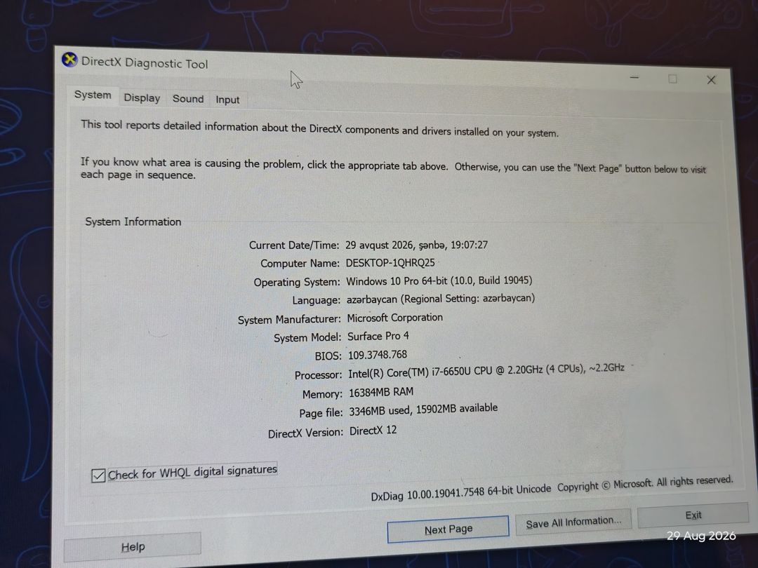 Microsoft Surface Pro 4 i7/256GB/16GB — Elektronika, Bakı (9)