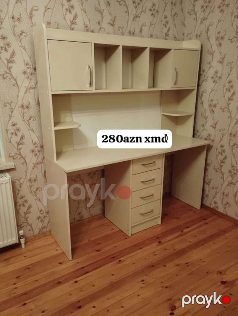 Düz masa, Polkalı, Siyirməli, Sadə laminat, Kredit yoxdur — Bakı