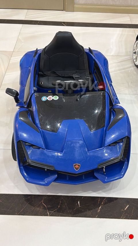 Uşaq üçün elektrikli miniatür avtomobil – sport kupe dizaynı, mavi — Bakı