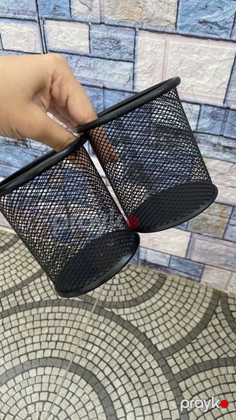 Metall tor dizaynlı qələmqabı (2 ədəd) - Material: möhkəm metal tor — Sumqayıt