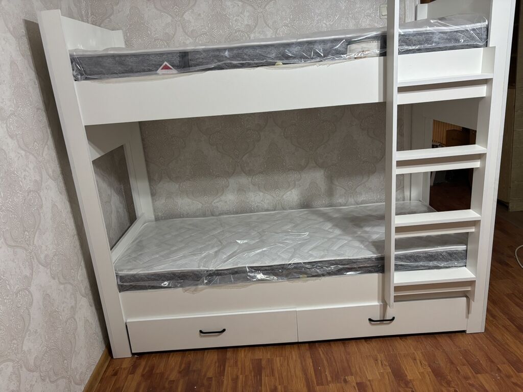 Oğlan və qız üçün, Yeni, Çarpayı, Matras ilə, Siyirməli, Laminat — Yataqlar, Bakı (2)