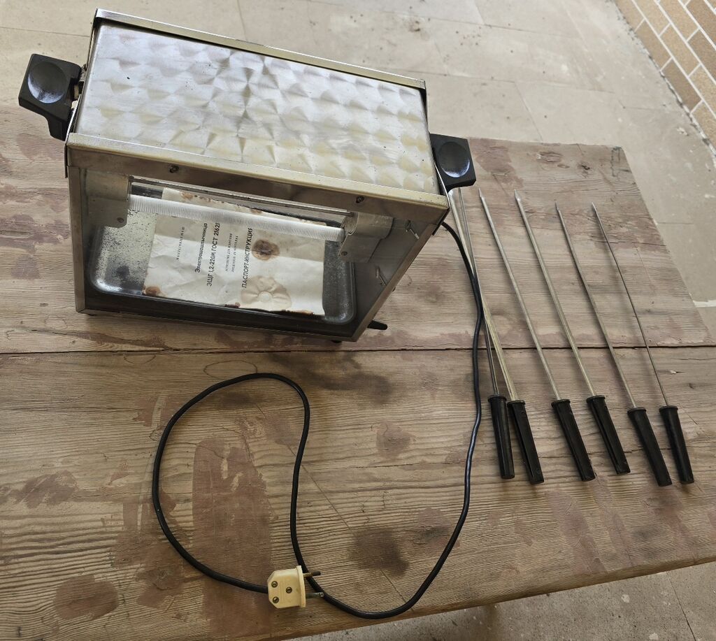 Horizontal manqal, 6 şişli, Termostat ilə, İşlənmiş — Soba və qrillər, Bakı (3)