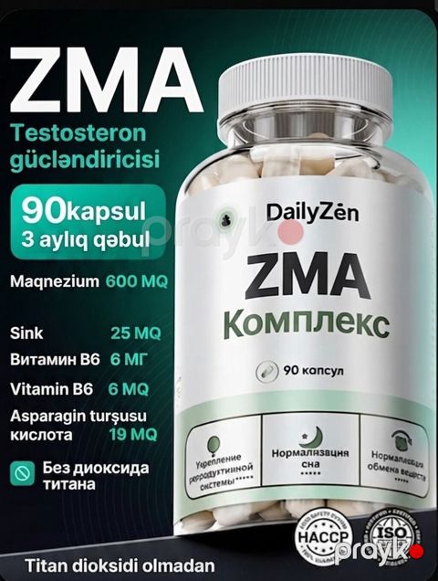 ZMA Kompleks – testosteron gücləndiricisi Məhsul: DailyZen ZMA — Bakı