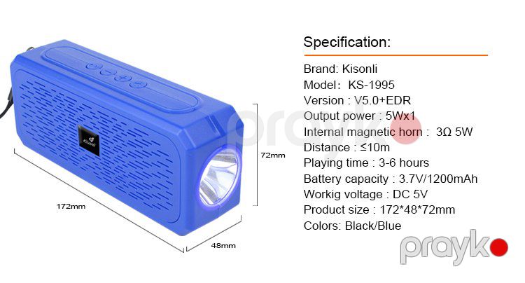 "Kisonli Ks-1995" fənərli radio bluetooth dinamik — Səs texnikası, Bakı (9)