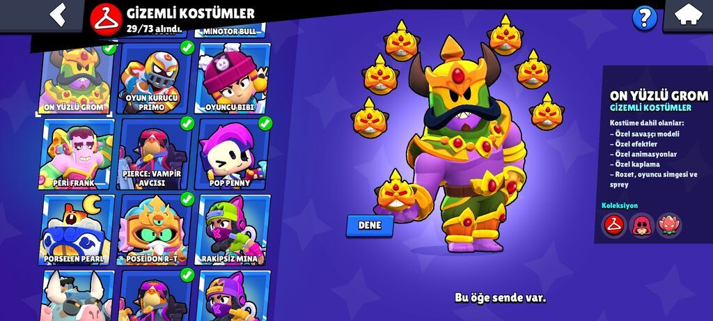 Brawl Stars oyun hesabı - Kupa yolu: 62,942 - Savaşçılar: 105/106 — İdman, hobi, istirahət, Bakı (3)